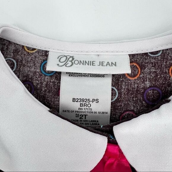 Bonnie Jean dress Fox & Floral embellished dress polka dots & panties size 2T - Picture 3 of 9
